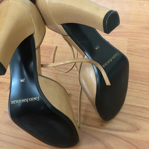Enzo Angiolini Lace-up Leather High Heels, size 7 - Picture 6 of 6